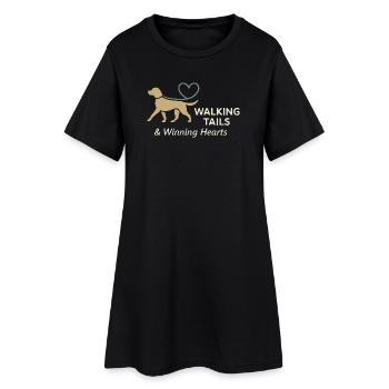Hundesitter Haustierversorgungsdienst - Frauen T-Shirt-Kleid - Schwarz - Vorne