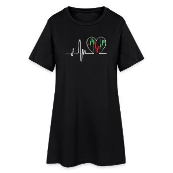 Trading Finance Actions Argent Bitcoin Capital - Robe T-shirt Femme - noir - Devant