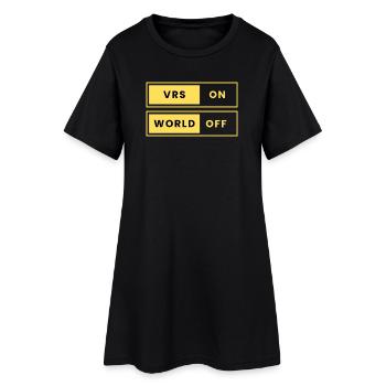 VRS ON Monde DÉSACTIVÉ - Robe T-shirt Femme - noir - Devant