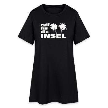 READY FOR THE ISLAND - Women’s T-Shirt Dress - black - Front