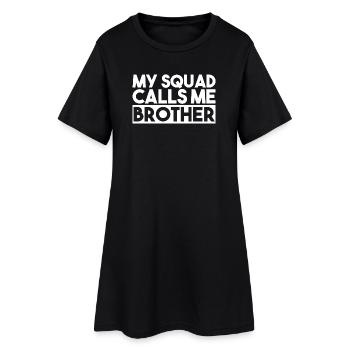Mon escouade m’appelle frère frère de famille frère - Robe T-shirt Femme - noir - Devant