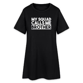 Mon escouade m’appelle frère frère ou sœur drôle de famille - Robe T-shirt Femme - noir - Devant