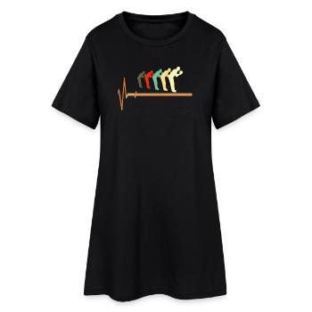 Bowling Heartbeat Pulse Retro Lifeline - Robe T-shirt Femme - noir - Devant