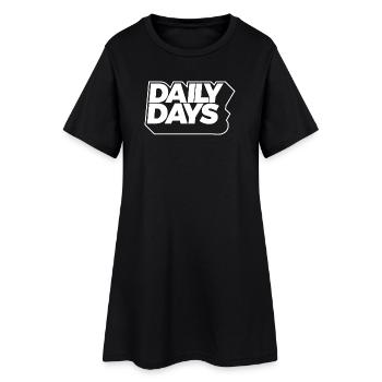 Daily Days Logo Noir Audacieux - Robe T-shirt Femme - noir - Devant