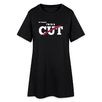 Schnittsaison Bei Reduziertem Kaloriendefizit - Frauen T-Shirt-Kleid - Schwarz - Vorne