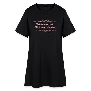 Ich bin nicht alt Klassiker - Frauen T-Shirt-Kleid - Schwarz - Vorne