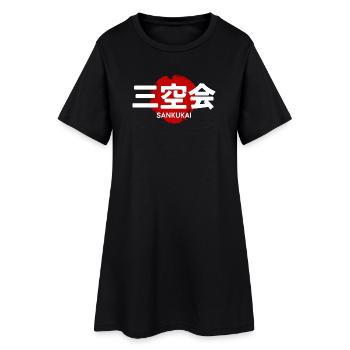 Sankukai Karate Martial Art GYM Japanische Kanji - Frauen T-Shirt-Kleid - Schwarz - Vorne