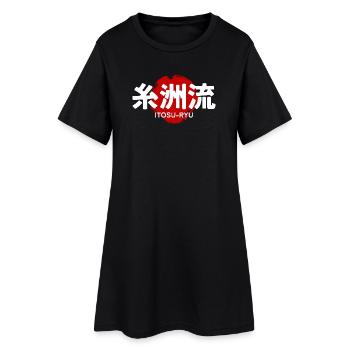Itosu Ryu Karate Kampfsport GYM Japanisches Kanji - Frauen T-Shirt-Kleid - Schwarz - Vorne