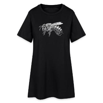 abeille - Robe T-shirt Femme - noir - Devant