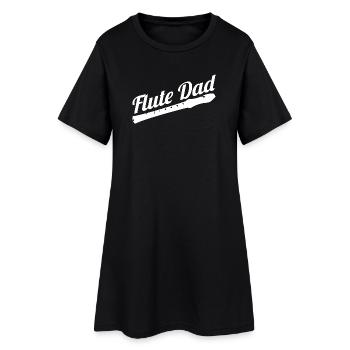 Père flûtiste - Robe T-shirt Femme - noir - Devant