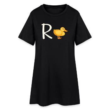 Canard de pension drôle - Robe T-shirt Femme - noir - Devant