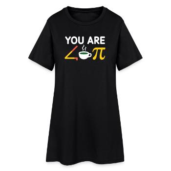 You're acute tea Pi coffee a cutie pie - Women’s T-Shirt Dress - black - Front