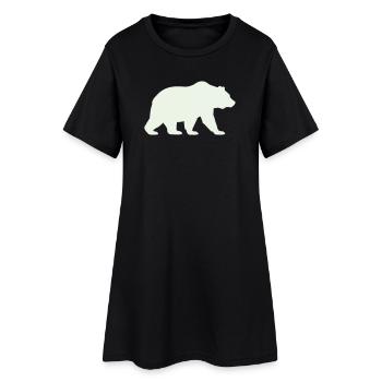 Silhouette d’ours vert doux - Robe T-shirt Femme - noir - Devant