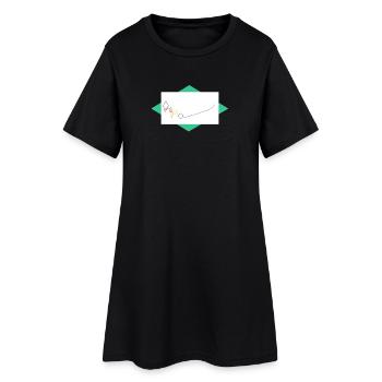 Le Voyage des Formes - Robe T-shirt Femme - noir - Devant