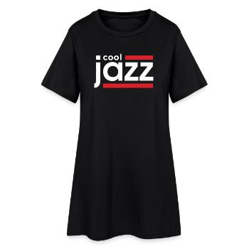 Cool Jazz Logo with Red Bars - Women’s T-Shirt Dress - black - Front