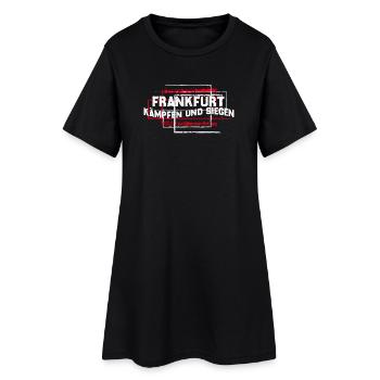 Frankfurt - kämpfen uns siegen - Frauen T-Shirt-Kleid - Schwarz - Vorne