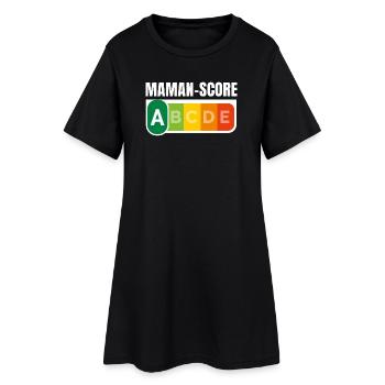 MAMAN-SCORE - Humour Maman - Robe T-shirt Femme - noir - Devant