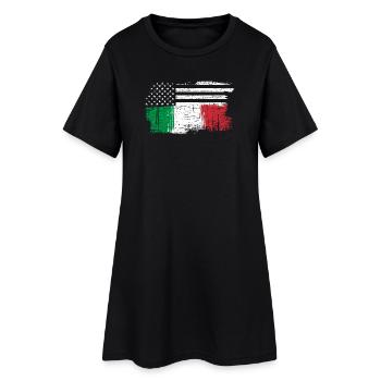 Etoiles et Fusion Tricolore - Robe T-shirt Femme - noir - Devant