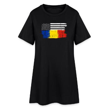 Drapeau Brush Fusion - Robe T-shirt Femme - noir - Devant