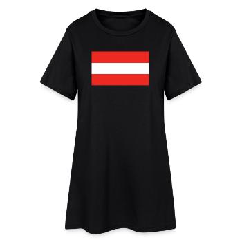 Drapeau national de l’Autriche - Robe T-shirt Femme - noir - Devant