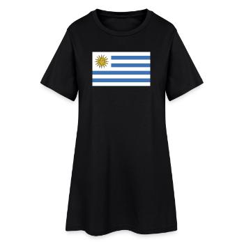 Drapeau national de l’Uruguay - Robe T-shirt Femme - noir - Devant