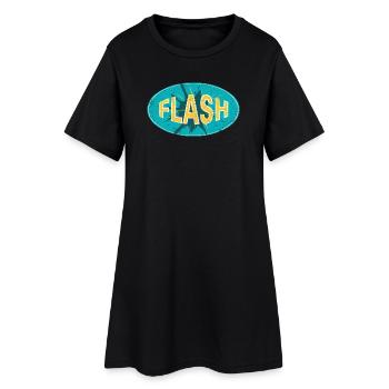 FLASH EMBLEM - Women’s T-Shirt Dress - black - Front