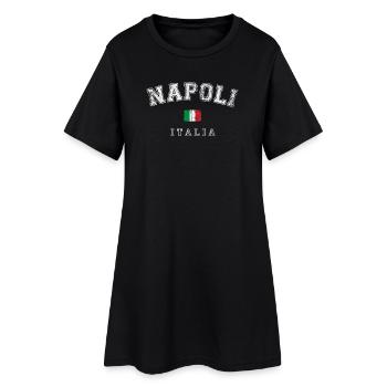 Naples Italie - Robe T-shirt Femme - noir - Devant