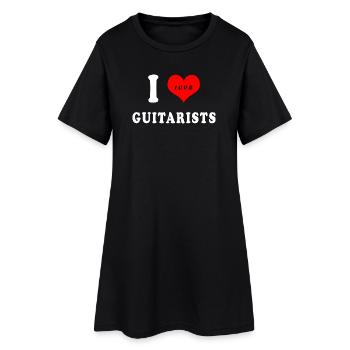 J'adore les guitaristes - Robe T-shirt Femme - noir - Devant