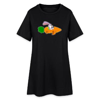 Lapin Carotte - Robe T-shirt Femme - noir - Devant
