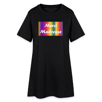 MAÎTRESSE.MERCI. MERCI MAÎTRESSE. CADEAU MAÎTRESSE - Robe T-shirt Femme - noir - Devant
