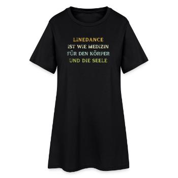 Linedance ist wie Medizin für Körper und Seele - Frauen T-Shirt-Kleid - Schwarz - Vorne