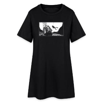 Das Wrack - Frauen T-Shirt-Kleid - Schwarz - Vorne