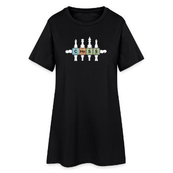 Echecs chiffres rétro tableau périodique icône drôle - Robe T-shirt Femme - noir - Devant