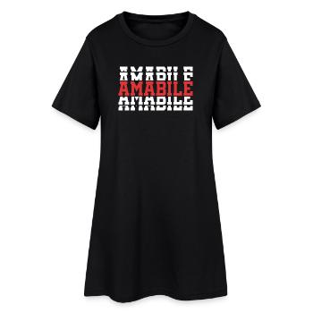 t-shirt texte empilé Belle idée cadeau T-shirt - Robe T-shirt Femme - noir - Devant