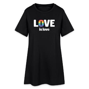 LGBT Pride Month - Love is Love - Women’s T-Shirt Dress - black - Front