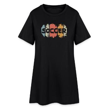 Logo de l’équipe de football rétro typo soccer club - Robe T-shirt Femme - noir - Devant
