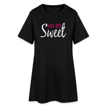 Message d’amour inspirant dans le style de la police - Robe T-shirt Femme - noir - Devant