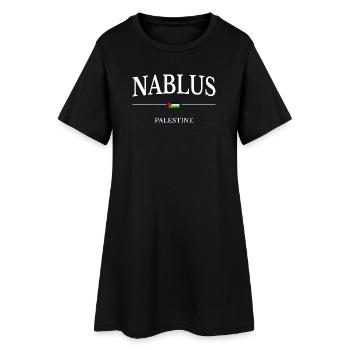 Nablus Palästina - Frauen T-Shirt-Kleid - Schwarz - Vorne