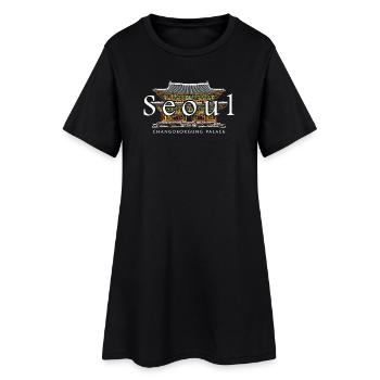 Séoul, site du patrimoine mondial en Corée du Sud - Robe T-shirt Femme - noir - Devant