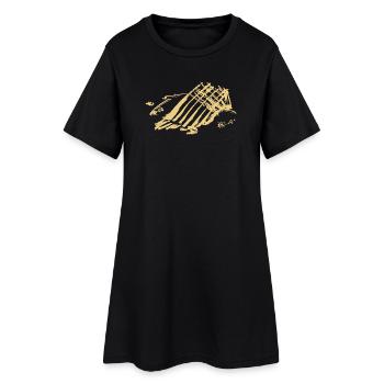 Abstrait - Robe T-shirt Femme - noir - Devant