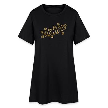 Nom : Lidwina - Robe T-shirt Femme - noir - Devant