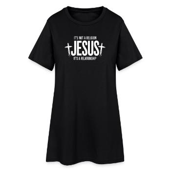 Relation, pas religion, Jésus - Robe T-shirt Femme - noir - Devant