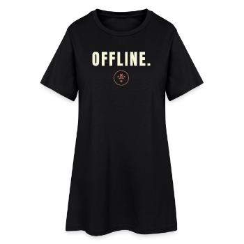 HORS-LIGNE. Design Minimaliste Digital Detox Success Design - Robe T-shirt Femme - noir - Devant