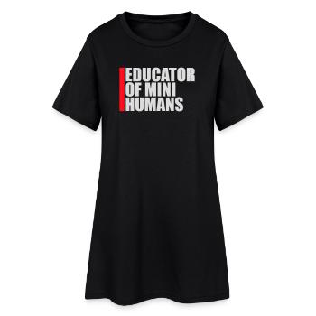 Educator Of Little Humans Lehrer Lustig Kinder - Frauen T-Shirt-Kleid - Schwarz - Vorne