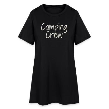 Équipe de camping - Robe T-shirt Femme - noir - Devant