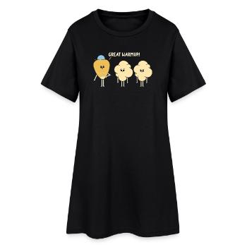 Entraînement drôle à la salle, entraîneur de salle, entraîneur sportif, sports - Robe T-shirt Femme - noir - Devant