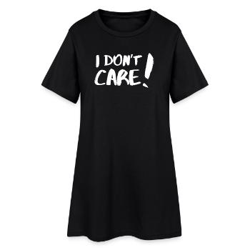 Je m’en fiche (je m’en fiche, je m’en fiche) - Robe T-shirt Femme - noir - Devant