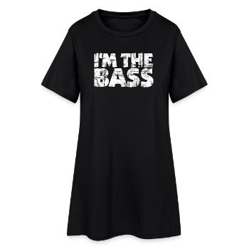 I'm the Bass Vintage White (FR) - Robe T-shirt Femme - noir - Devant
