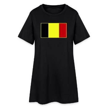 Drapeau tricolore personnalisable - Robe T-shirt Femme - noir - Devant