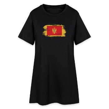Drapeau vintage du Monténégro - Robe T-shirt Femme - noir - Devant